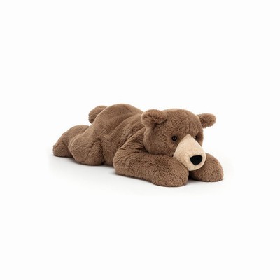 Jellycat Woody Lying Bear UK | 92065KLRP